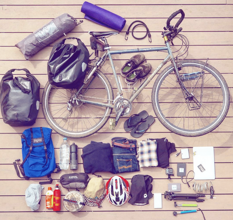 Bicycle Touring Gear Setup. What to Pack For A Bicycle Tour.